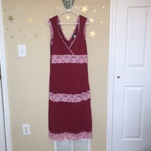 Torrid Red & Pink Lace Dress